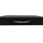 Backgammon Cuir véritable GM - Noir Ancien - Renzo Romagnoli - Backgammon en cuir cadeau bel objet - Rouge et Noir