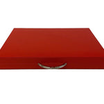 Backgammon Cuir véritable GM - Rouge - Renzo Romagnoli - Backgammon en cuir - Rouge et Noir