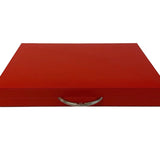 Backgammon Cuir véritable GM - Rouge - Renzo Romagnoli - Backgammon en cuir - Rouge et Noir