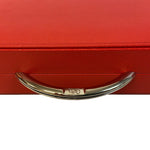 Backgammon Cuir véritable GM - Rouge - Renzo Romagnoli - Backgammon en cuir - Rouge et Noir