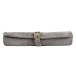 Backgammon de voyage - Roulable - Cuir Gris - Backgammon en cuir de voyage - Rouge et Noir