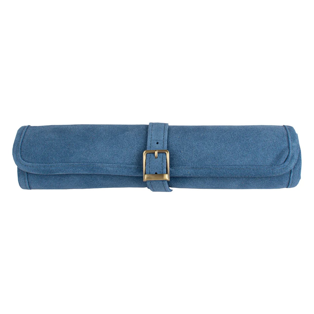 Backgammon de voyage - Roulable - Cuir Velours - Bleu - Backgammon en cuir de voyage - Rouge et Noir