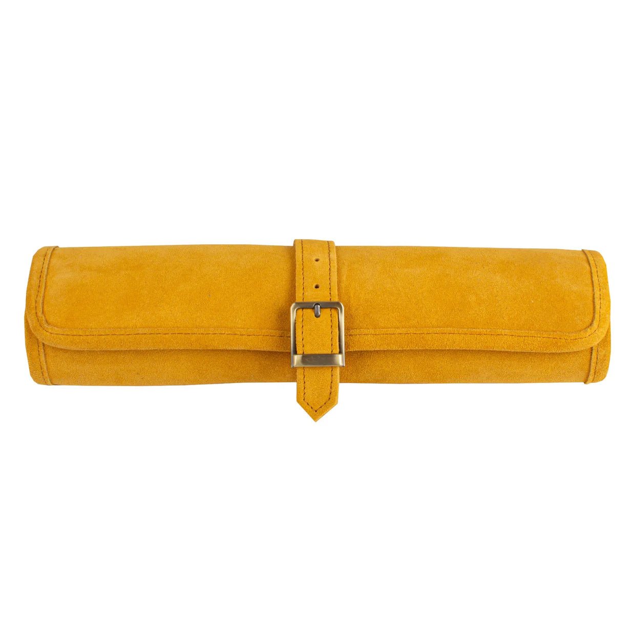Backgammon de voyage - Roulable - Cuir Velours - Jaune - Backgammon en cuir de voyage - Rouge et Noir