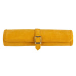 Backgammon de voyage - Roulable - Cuir Velours - Jaune - Backgammon en cuir de voyage - Rouge et Noir