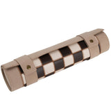 Backgammon / Echecs de voyage - Roulable - Style cuir - Magnétique - Backgammon en cuir vegan de voyage - Rouge et Noir