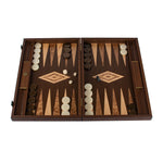 Backgammon en bois de wengé et loupe de noyer - Backgammon en bois imprimé - Rouge et Noir