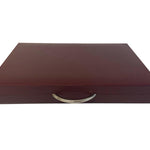 Backgammon en Cuir véritable MM - Bordeaux - Renzo Romagnoli - Backgammon en cuir - Rouge et Noir
