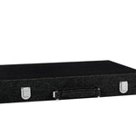 Backgammon Hector Saxe - Jeans Noir / Champagne - Compétition - Backgammon en cuir vegan - Rouge et Noir