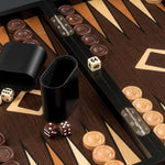 Backgammon Sifnos - Backgammon en bois marqueté cadeau adulte - Rouge et Noir