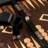 Backgammon Sifnos - Backgammon en bois marqueté cadeau adulte - Rouge et Noir