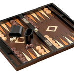 Backgammon Sifnos - Backgammon en bois marqueté cadeau adulte - Rouge et Noir