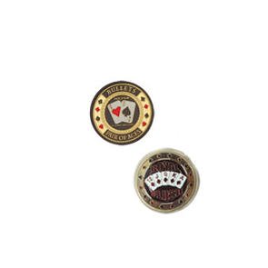 Bouton Dealer East River - accessoire de poker - Rouge et Noir