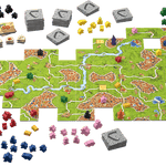 Carcassonne - Big Box - Jeu de plateau de stratégie à deux enfants - Rouge et Noir