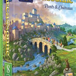 Carcassonne - Extension 8 - Ponts et Châteaux - Jeu de plateau de stratégie à deux enfants - Rouge et Noir