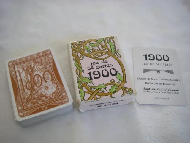 Cartes 1900 - Cartes à jouer - Rouge et Noir