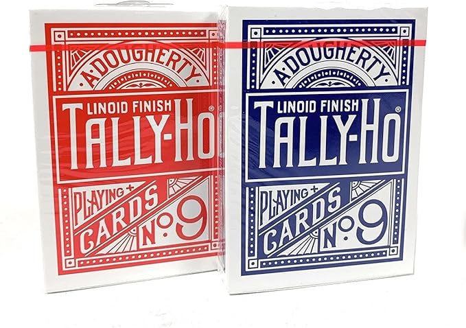 Cartes à jouer - Tally Ho - cartes de poker et de magie - Rouge et Noir