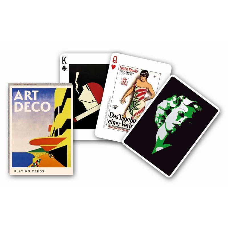 Cartes Art Deco - jeu de cartes illustrées - Rouge et Noir