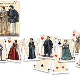 Cartes Costumes de la renaissance - Cartes à jouer - Rouge et Noir