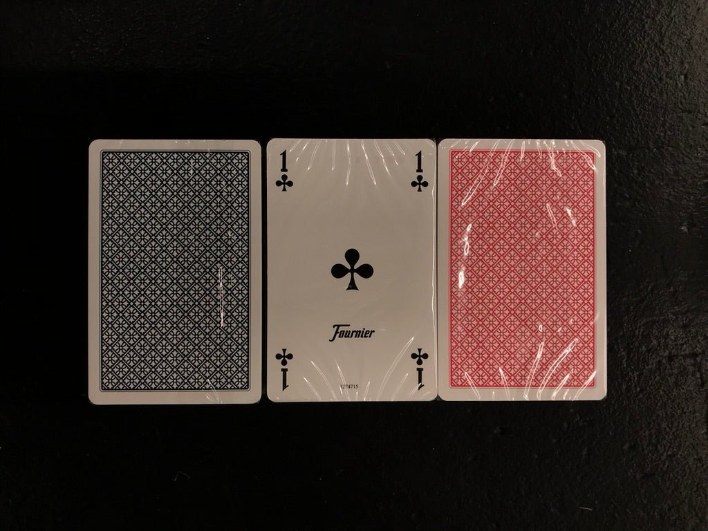 Cartes de cercle Fournier - Marquage 4 coins - Bridge / Rami - cartes de poker - Rouge et Noir