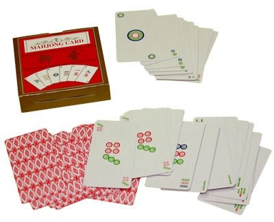 Cartes de Mah - Jong - jeu mah - jong - Rouge et Noir