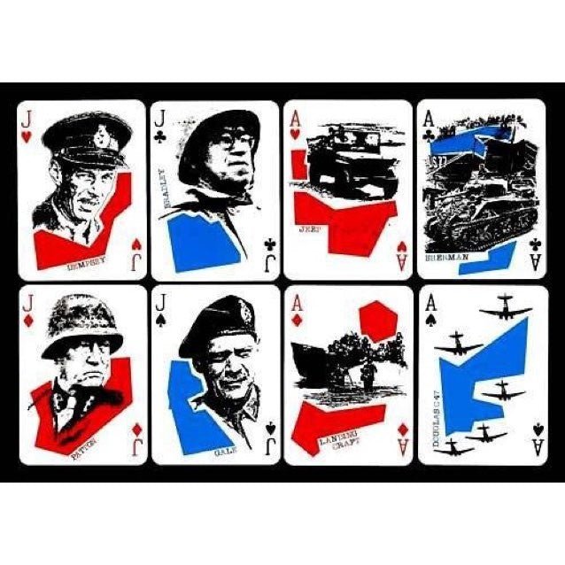 Cartes Débarquement de Normandie - Cartes à jouer - Rouge et Noir