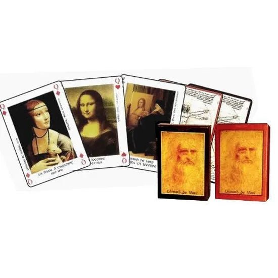 Cartes DUSSERRE - Léonard de Vinci - Cartes à jouer - Rouge et Noir