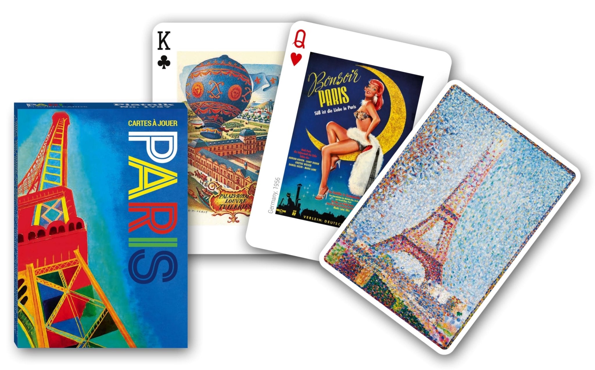 Cartes Esprit de Paris - jeu de cartes illustrées - Rouge et Noir