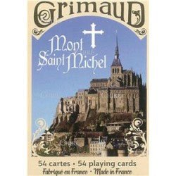 Cartes GRIMAUD - Mont Saint Michel - Cartes à jouer - Rouge et Noir