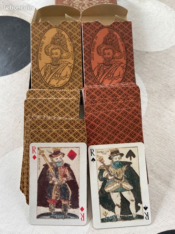 Cartes Henry IV - Cartes à jouer - Rouge et Noir