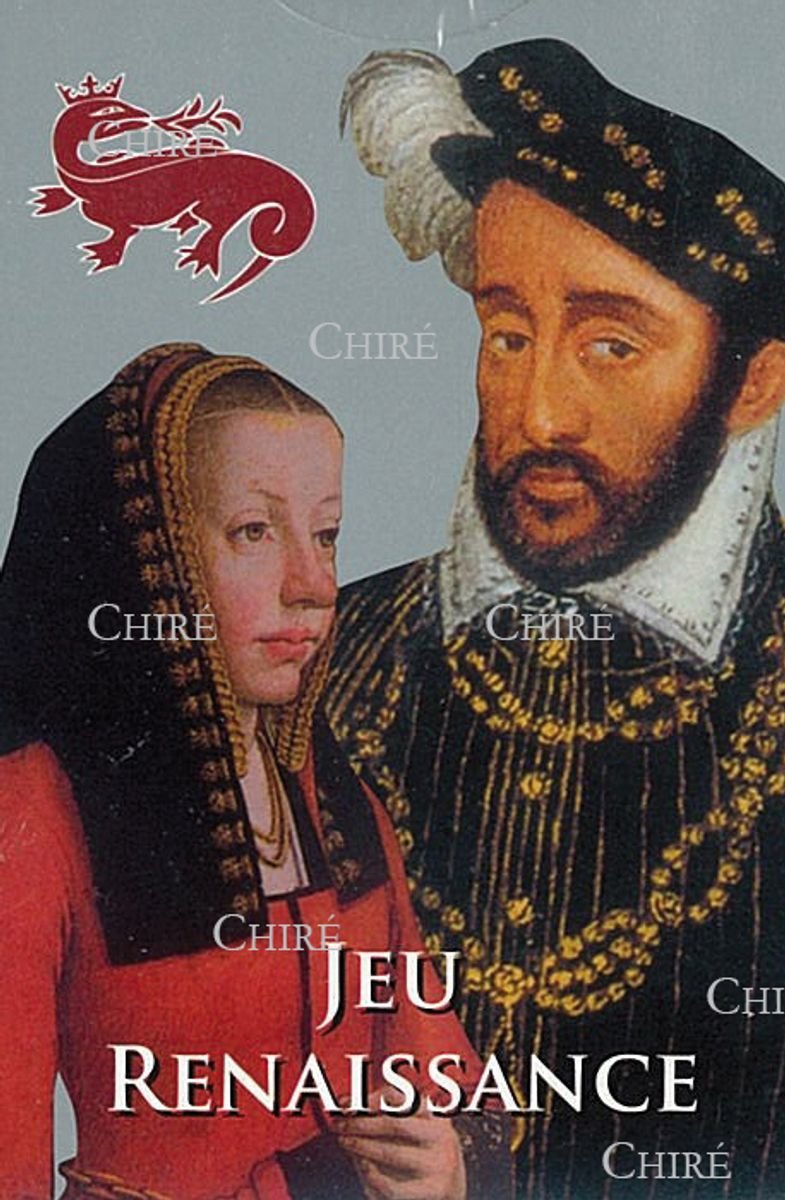 Cartes jeu Renaissance - Cartes à jouer - Rouge et Noir