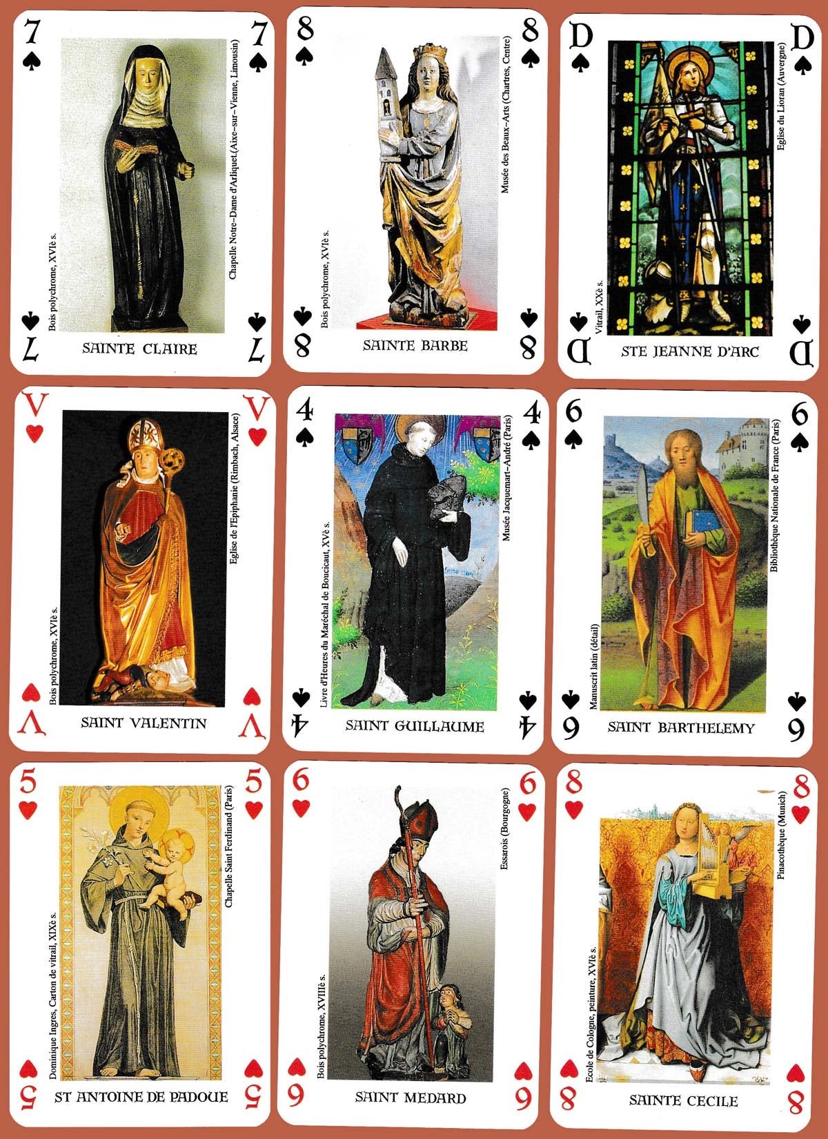 Cartes Métiers et leurs protecteurs - Cartes à jouer - Rouge et Noir
