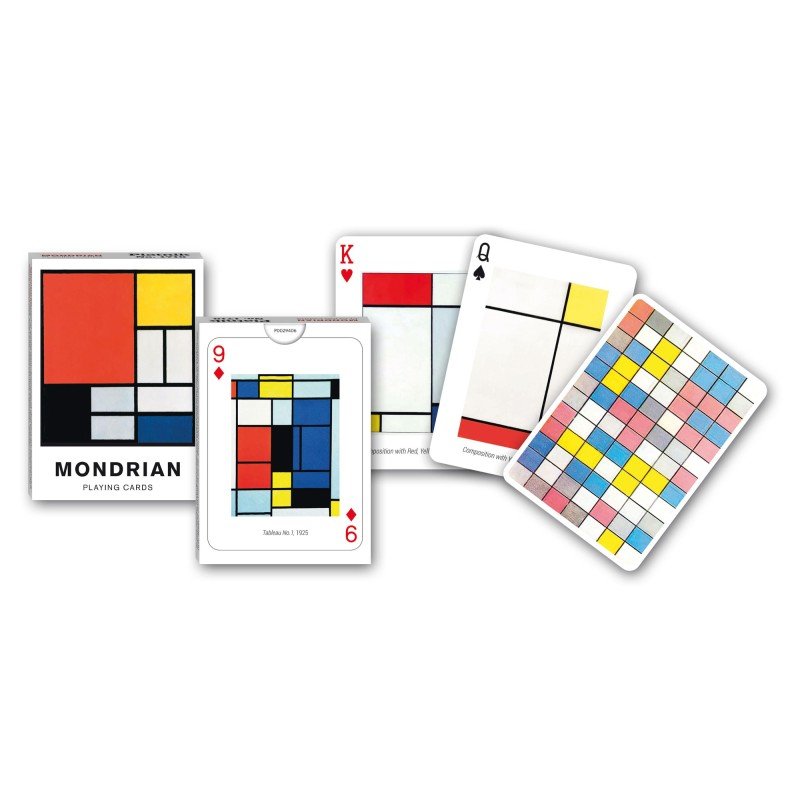 Cartes Mondrian - Cartes à jouer - Rouge et Noir