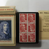 Cartes Philatélie - jeu de cartes illustrées - Rouge et Noir