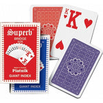 Cartes Superb - Index géant - Piatnik - jeu de cartes illustrées - Rouge et Noir