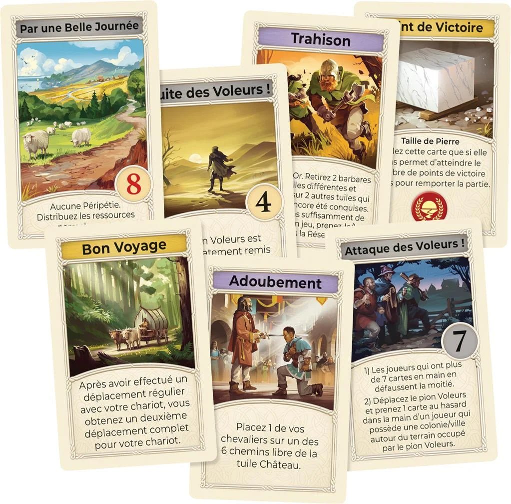 Catan extension - Barbares et marchands - Jeu de plateau de stratégie - Rouge et Noir