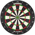 Cible fléchettes professionnelle - Winmau Blade X - Officielle PDC - cible de fléchettes - Rouge et Noir