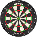 Cible fléchettes professionnelle - Winmau Blade X - Officielle PDC - cible de fléchettes - Rouge et Noir