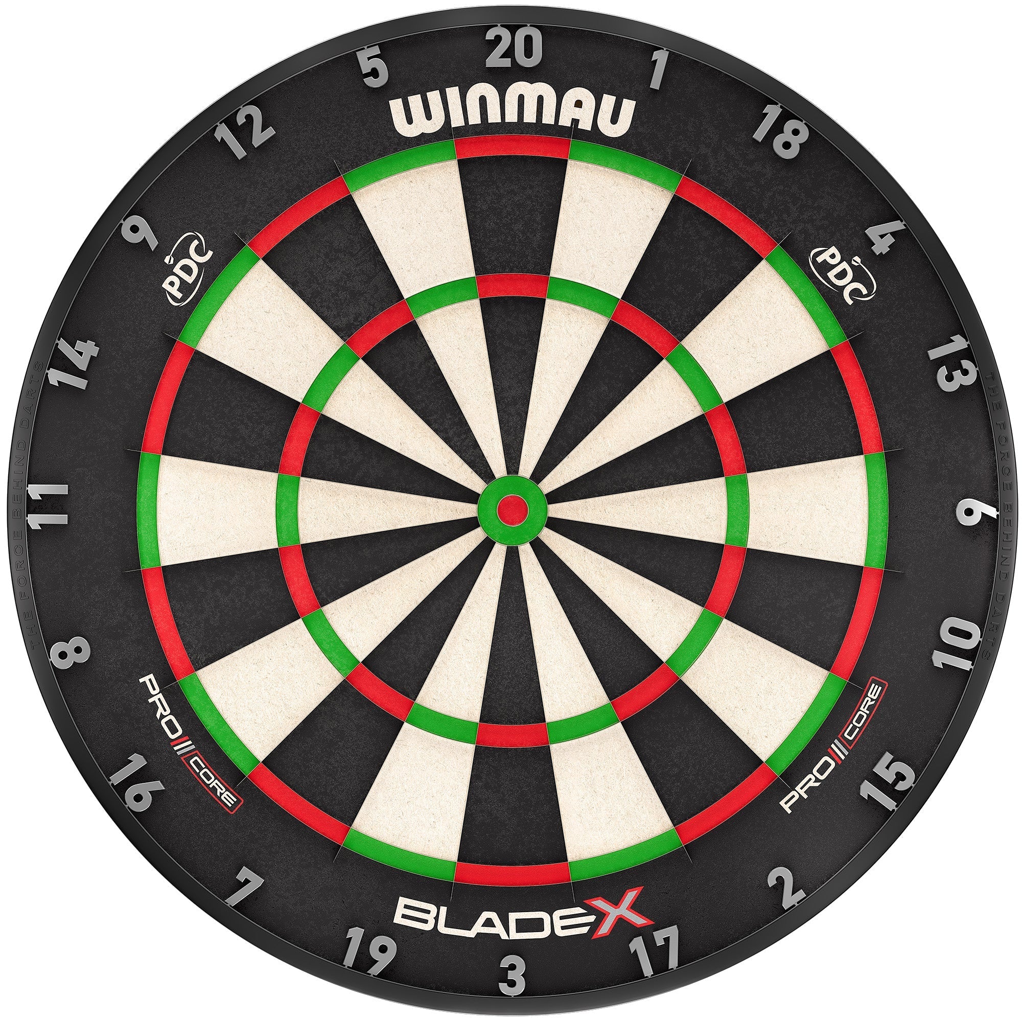 Cible fléchettes professionnelle - Winmau Blade X - Officielle PDC - cible de fléchettes - Rouge et Noir