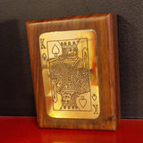 Coffret belote en palissandre pour 1 jeu - Vide - jeu de cartes coffret de cartes bridge cadeau sénior - Rouge et Noir