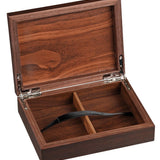 Coffret bridge en Noyer - Vide - jeu de cartes coffret de cartes bridge cadeau sénior - Rouge et Noir