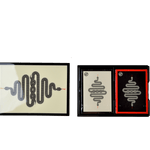 Coffret bridge luxe en bois laqué - Serpent - jeu de cartes coffret bridge à jouer coffret de cartes luxe - Rouge et Noir