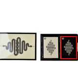 Coffret bridge luxe en bois laqué - Serpent - jeu de cartes coffret bridge à jouer coffret de cartes luxe - Rouge et Noir