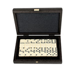 Coffret de Dominos en Wengé - jeu traditionnel jeu de dominos - Rouge et Noir