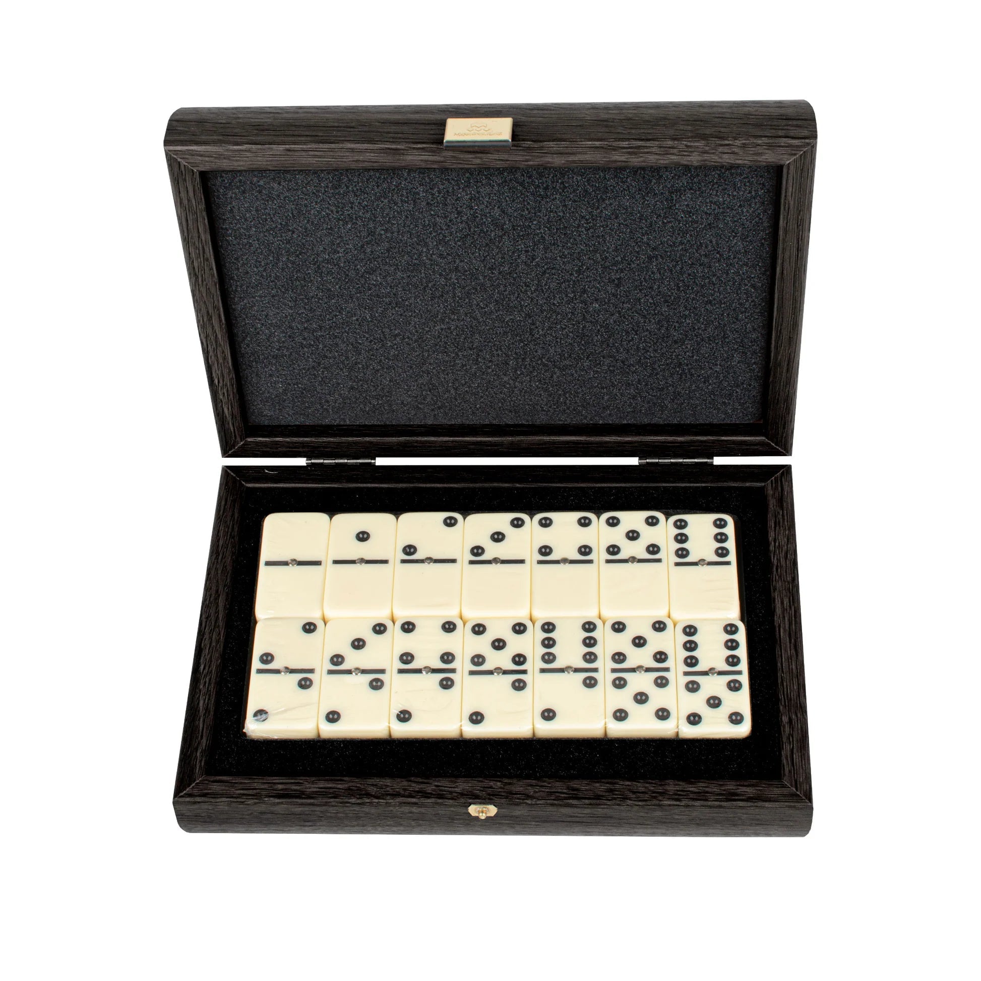 Coffret de Dominos en Wengé - jeu traditionnel jeu de dominos - Rouge et Noir