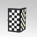 Coffret d'échecs en bois pliant - Ulbrich - Sycomore / Poirier teinté - Coffre d'échecs et jeu d'échecs de voyage - Rouge et Noir