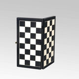 Coffret d'échecs en bois pliant - Ulbrich - Sycomore / Poirier teinté - Coffre d'échecs et jeu d'échecs de voyage - Rouge et Noir