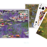 Coffret double Piatnik - Nympheas - Monet - jeu de cartes bridge - Rouge et Noir