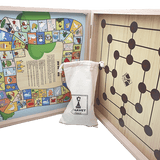 Coffret Multijeux hêtre CH - Jeux Traditionnels - Rouge et Noir