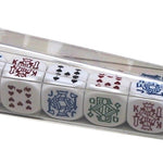 Coffret poker d'as cristal - coffret de dés - Rouge et Noir