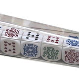 Coffret poker d'as cristal - coffret de dés - Rouge et Noir